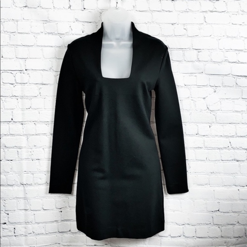 Kate Spade Long Sleeve Black Bodycon Dress S mini